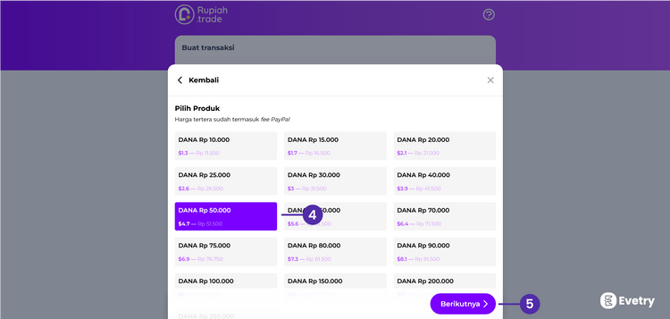 Cara Top Up e-Wallet dengan PayPal